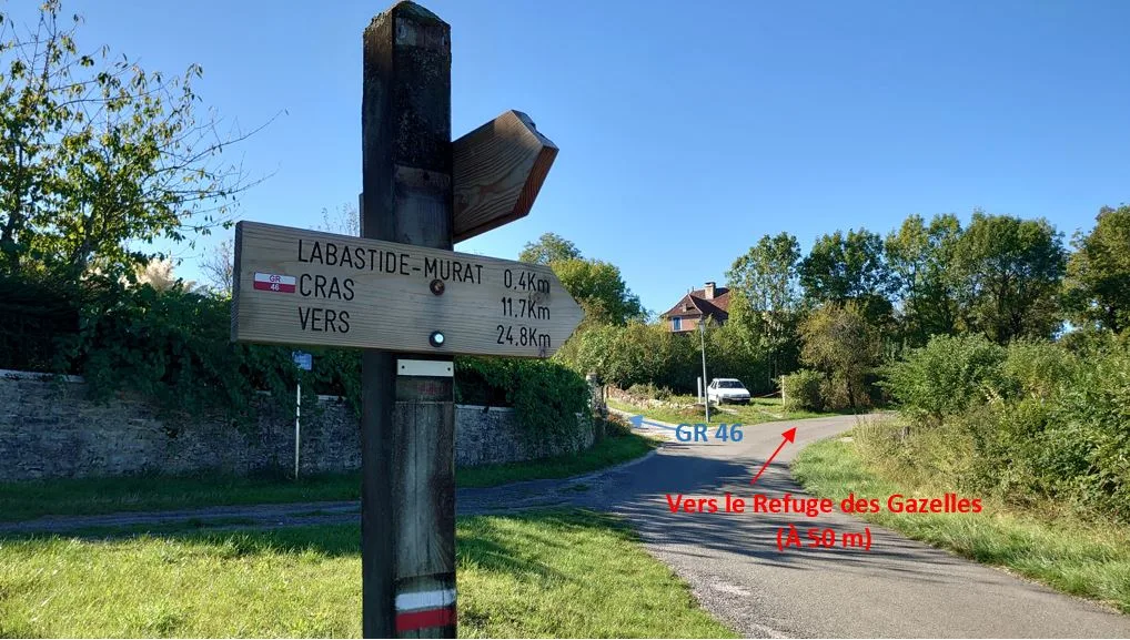 Entrée du village de Labastide-Murat